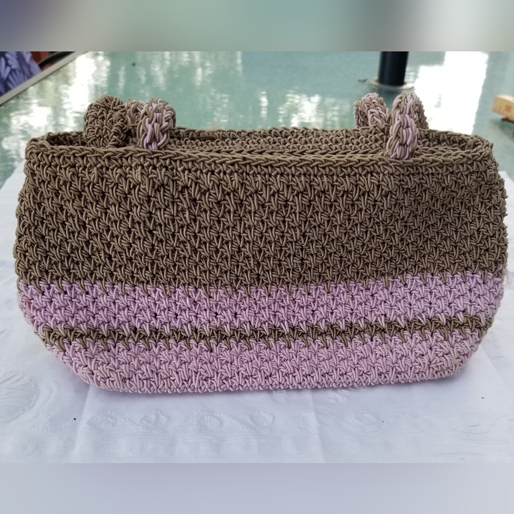 Liz Claiborne Brown and Lavender Woven Bag - Picture 12 of 12